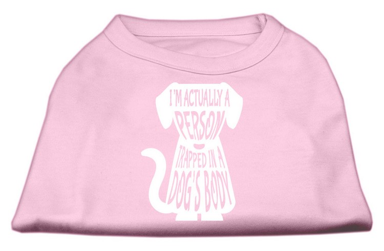 Trapped Screen Print Shirt Light Pink XS